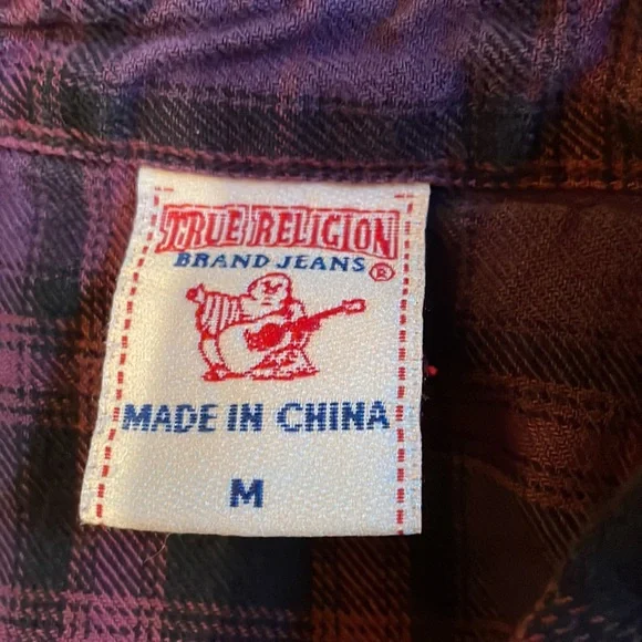 Purple and Black True Religion flannel western shirt - Picture 5 of 7